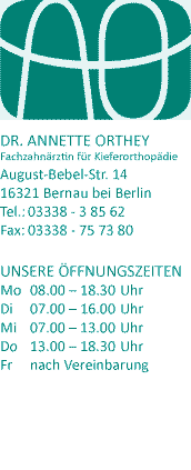 Logo, Adresse, Öffnungszeiten